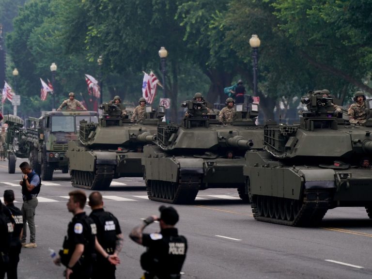 Donald Trump reveals army violence with a powerful parade, whereas hundreds of individuals protest in opposition to his authorities