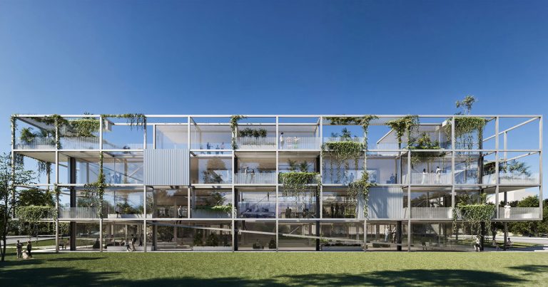 Georges Batzios Architects proposes the scaffolding for the Athens workplace constructing