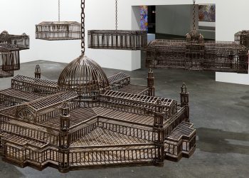 Roméo Mivekannin reframe the colonial structure with manually welded sculptures