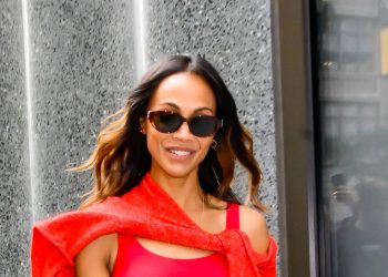 Zoe Saldana simply wore this summer season’s hottest cherry purple hue