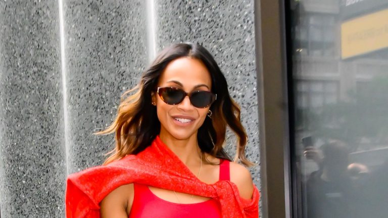 Zoe Saldana simply wore this summer season’s hottest cherry purple hue