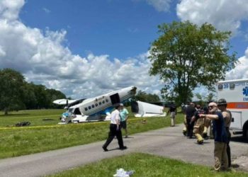 A aircraft crashed in america with at the very least 16 passengers