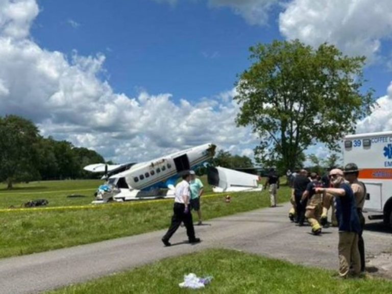 A aircraft crashed in america with at the very least 16 passengers