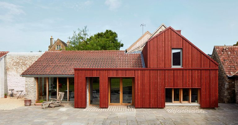 Tuckey Design Studio restores and expands the historic woolen room in Somerset