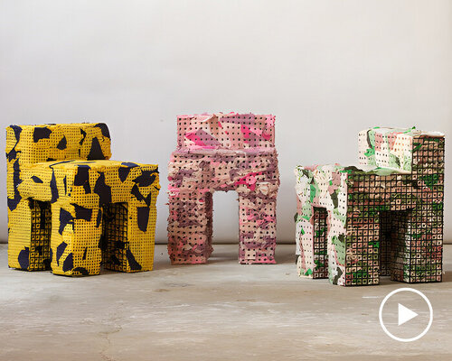 Heat-Fused Textile Waste Becomes a New Architectural Material